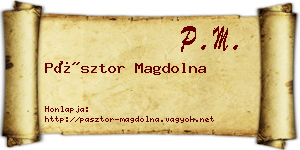 Pásztor Magdolna névjegykártya